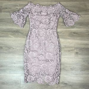 Paper Dolls Bardot Midi Lace Dress